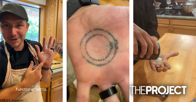 Chef Uses A Hand Tattoo To Measure Ingredients - Network Ten